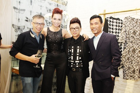 Nhiếp ảnh gia Phạm Hoài Nam, Thuý Hạnh và NTK Tiến Lợi cùng đến chia vui cùng Công Trí