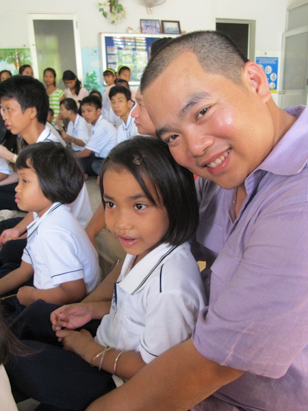 Đây là chuyến đi mà Minh Khang về làm từ thiện tại quê của mẹ mình