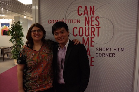 Phim ngắn Việt đã làm được gì tại LHP Cannes? - 2 Thanh Huy và bà Alice Kharoubi - Trưởng dự án Góc Phim Ngắn