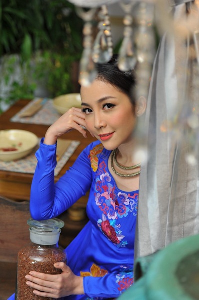 Linh Nga dịu dàng với áo dài - 12 Phan Anh