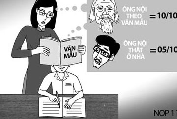 Không thể dạy văn theo kiểu bắt chước các bài văn mẫu - 1 Không thể dạy văn theo kiểu bắt chước các bài văn mẫu - 1