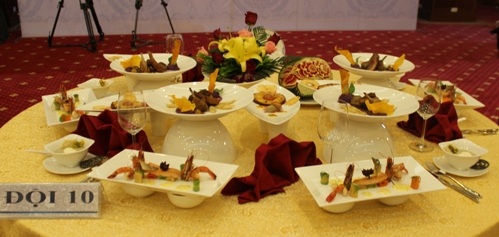 Các món dự thi của đội số 10 - Khách sạn Victoria Sapa - đoạt giải Nhì