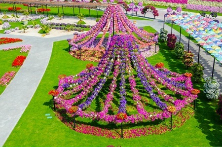 Lạc bước vào vườn hoa đẹp nhất thế giới ở Dubai - 8 Cổng hoa tết hình trái tim