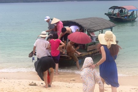 Hộp sữa, vỏ lon bia và ngay cả túi rác được du khách ngang nhiên quăng ra đảo, ra bãi biển…