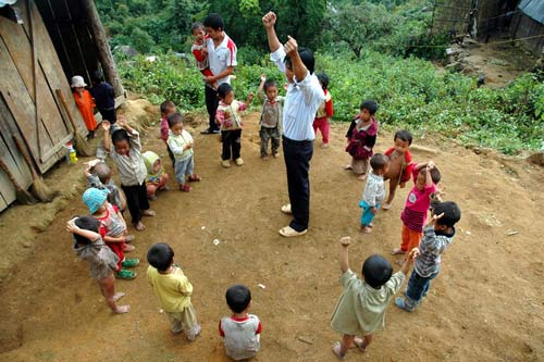 Một lớp học vùng cao.