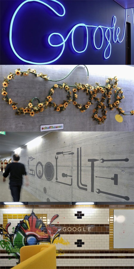 Chữ Google với đủ thiết kế khác nhau có mặt mọi nơi.