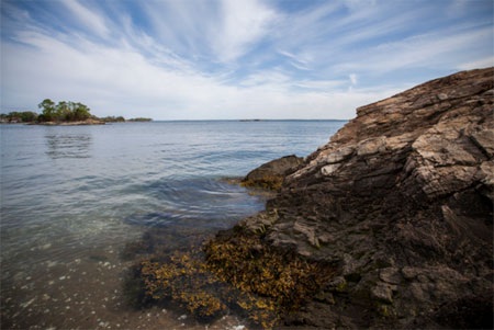 Diện tích đất của biệt thự bao gồm cả hai hòn đảo nhỏ nằm ngoài biển.