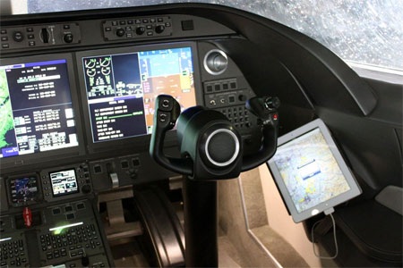 Phi công của Learjet 85 cũng được trang bị cả iPad.