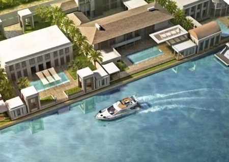 Bờ biển Qatar, nơi dự kiến đặt đảo nổi nhân tạo Oryx Island.