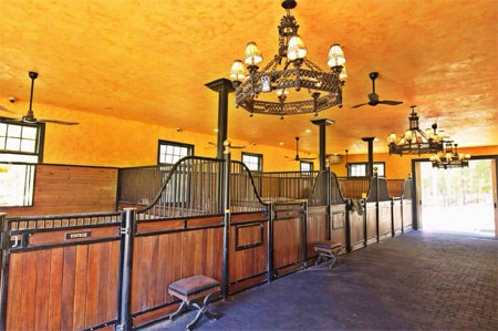 Trong khuôn viên của dinh thự có một chuồng ngựa lớn…