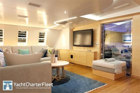 Phòng xem phim trên du thuyền “Necker Bell”.