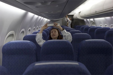 Cabin của máy bay ARJ21-700 có 5 hàng ghế ngồi.