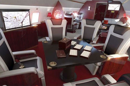 Nội thất của một chiếc Airbus dành cho khách hàng tư nhân châu Á.
