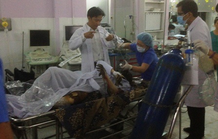 Hiện trường vụ nghi án tự thiêu đang được công an quận Thủ Đức phong toả để khám nghiệm điều tra.