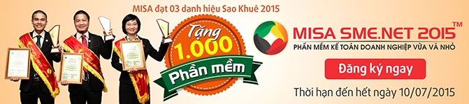 Tặng phần mềm kế toán tới doanh nghiệp khởi nghiệp năm 2015 - 1 MISA tặng phần mềm MISA SME.NET 2015 cho 1000 doanh nghiệp mới khởi nghiệp