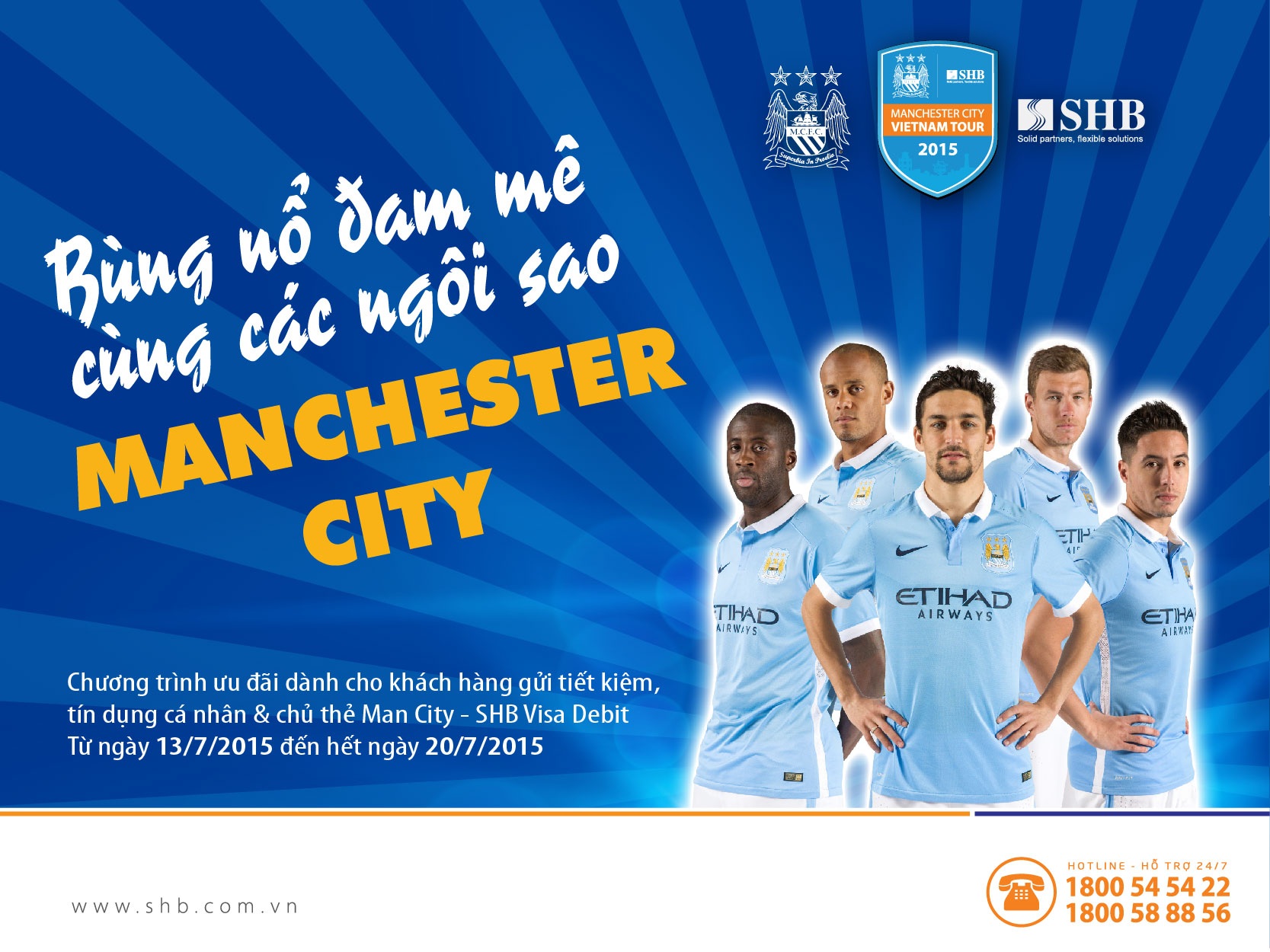 Cơ hội xem trận đấu giữa CLB Manchester City và Đội tuyển Việt Nam cùng SHB - 1 Cơ hội xem trận đấu giữa CLB Manchester City và Đội tuyển Việt Nam cùng SHB