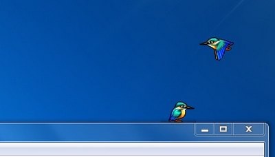Thư giãn với những chú chim ngộ nghĩnh trên màn hình desktop - 1 Bạn có thể gọi bao nhiêu chú chim tùy thích bằng cách kích nhiều lần vào file