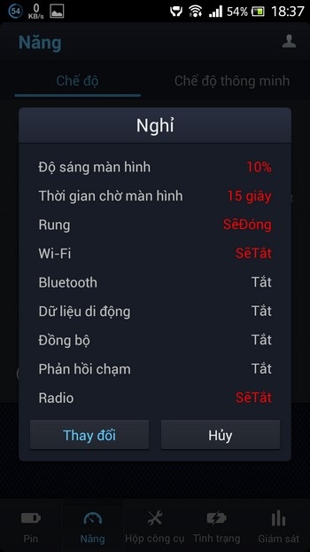 Thiết lập chế độ sử dụng để kéo dài thời lượng pin