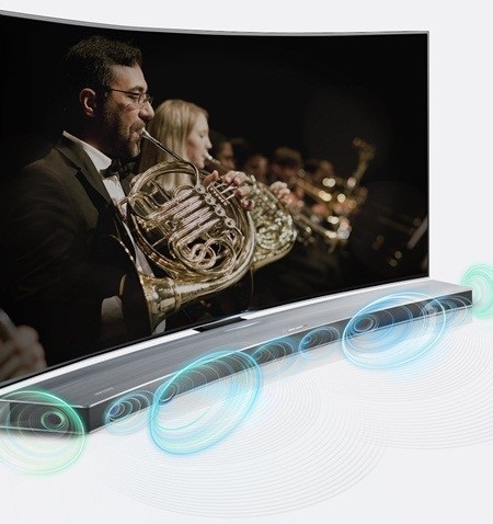 Đánh giá soundbar không dây thiết kế cong của Samsung - 1 Ảnh – Loa cong không dây HW-H7501