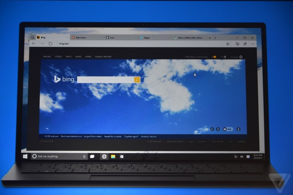 Microsoft “khai tử” Internet Explorer và thay bằng trình duyệt mới trên Windows 10 - 1 Trình duyệt Project Spartan có giao diện rõ ràng và đơn giản (nhấn vào ảnh để xem cõ lớn)