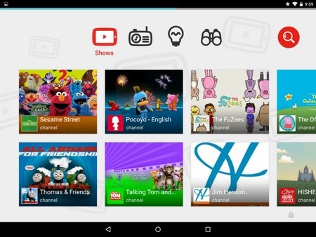 Google ra mắt ứng dụng xem video Youtube dành cho trẻ em - 1 Giao diện Youtube Kids với thiết kế đơn giản và thân thiện