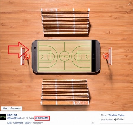 “Bi hài” HTC cũng nhầm lẫn giữa smartphone One M9 và One M8 - 1 Hình ảnh nhầm lẫn tai hại được HTC đăng tải lên trang Facebook của hãng