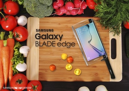 Samsung trình làng... dao làm bếp thông minh đầu tiên trên thế giới - 1 Galaxy Blade edge là sự kết hợp giữa smartphone và dao làm bếp