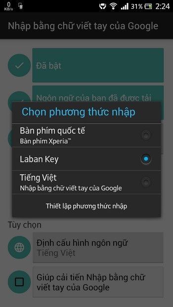 Google ra mắt ứng dụng nhập văn bản bằng chữ viết tay trên Android - 3 Như vậy, bạn đã hoàn tất các bước thiết lập của ứng dụng nhập bằng chữ viết tay của Google.