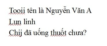 Phần mềm giúp kiểm tra lỗi chính tả khi soạn thảo văn bản tiếng Việt - 7 Một vài lỗi chính tả do OpenOffice chỉ ra.
