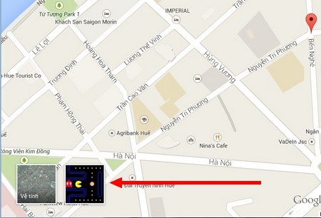 Google biến bản đồ Maps thành trò chơi Pacman trong ngày “cá tháng Tư” - 1 Google biến bản đồ Maps thành trò chơi Pacman trong ngày “cá tháng Tư”