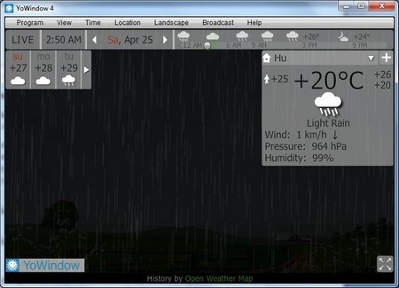 Phần mềm chuyên nghiệp giúp theo dõi và dự báo thời tiết trên Windows - 5 Phông nền khi trời đổ mưa vào ban đêm