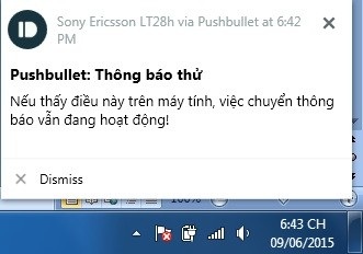 Thủ thuật giúp nhận tin nhắn, cuộc gọi trên smartphone từ máy tính - 5 Hộp thoại trên máy tính khi có thông báo đến trên smartphone