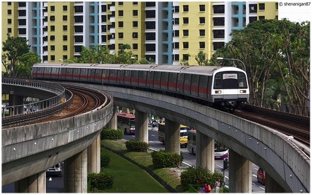 Hình ảnh các hệ thống tàu điện đô thị trên cao trên toàn thế giới - 8 Hệ thống đường sắt đô thị của Singapore bắt đầu hoạt động từ năm 1987.