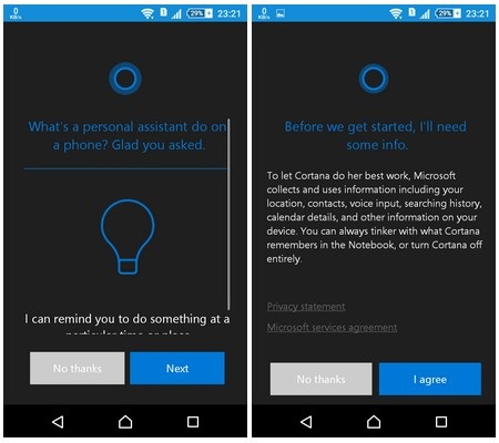 Hướng dẫn cài đặt và sử dụng “trợ lý ảo” Cortana trên Android - 3 Sau khi hoàn tất các bước thiết lập và đăng nhập, bạn đã có thể sử dụng Cortana trên Android.