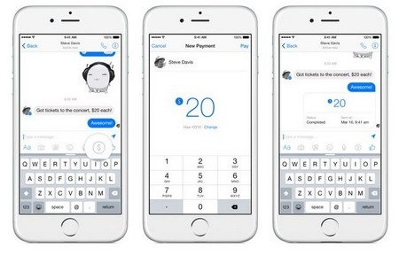 Facebook bắt đầu cho phép gửi tiền qua ứng dụng Messenger - 1 Facebook cho phép người dùng tại Mỹ dễ dàng nhận và gửi tiền qua Messenger