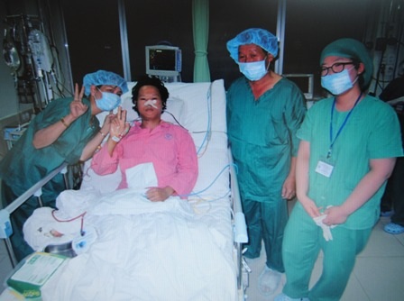 Sau nửa tháng được chăm sóc tích cực anh L. đã xuất viện