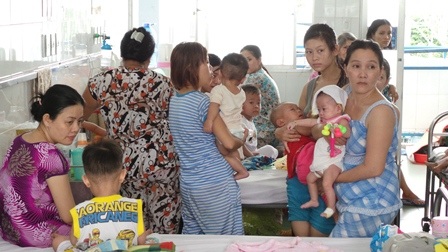 Số bệnh nhi điều trị tại Nhi Đồng 1 vẫn ở mức cao