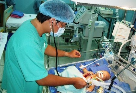 Trẻ bị tim bẩm sinh được phẫu thuật thành công tại bệnh viện Nhi Đồng 2