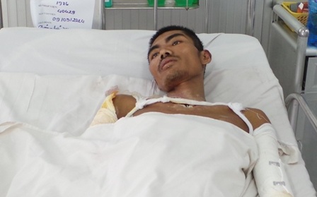 Bệnh nhân N. đang được chăm sóc tích cực tại Chợ Rẫy