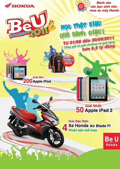 Honda Việt Nam tiếp tục chương trình “Be U - Student 2011” - 2
