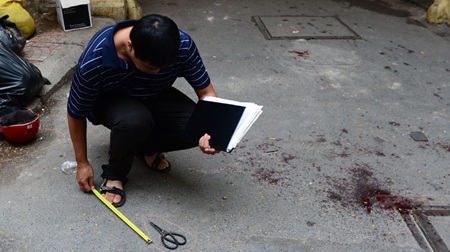 Đâm chết phó chỉ huy công trình vì bị thôi việc - 1 Cây kéo sắc nhọn Hiền vứt lại sau khi gây án - Ảnh: Thuận Thắng