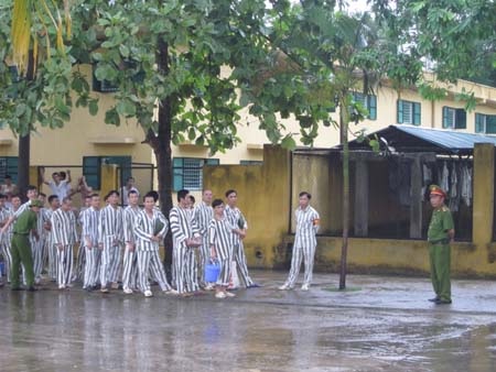 Phán xét nghiệt ngã của Tòa án lương tâm - 1 Các phạm nhân xếp hàng trước khi về buồng giam