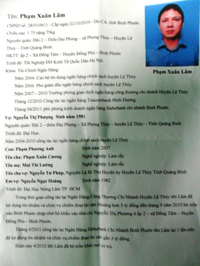 Lý lịch Phạm Xuân Lâm