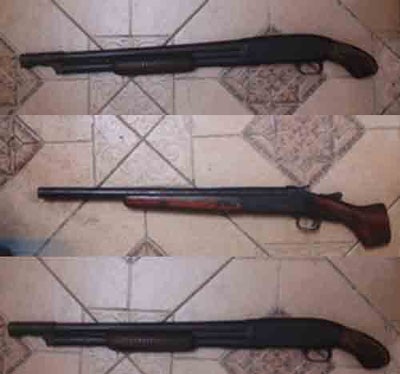 Hỗn chiến kinh hoàng giữa Thủ đô, mặc áo giáp chống đạn vẫn thiệt mạng... - 3 Ba khẩu súng bắn đạn ghép mà hai nhóm sử dụng.