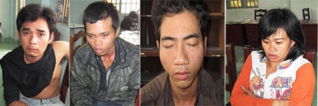 Ham của lạ, khách làng chơi dính bẫy - 1 Các đối tượng trong nhóm của To bị bắt khi vừa thực hiện trót lọt vụ trộm tài sản.