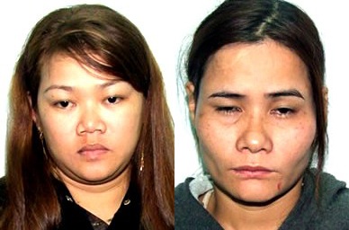 Gái làng chơi “hợp đồng” móc túi khách gần 20 triệu đồng - 1 Giang và Châu tại cơ quan Công an. (Ảnh C.A.)