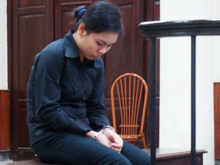 Bị cáo Nụ trong phiên xét xử