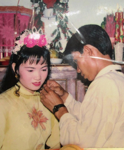 Vợ chồng Văn Thị Thủy- Trần Văn Nhân ngày cưới