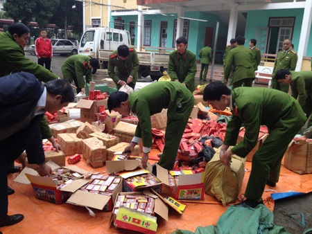 Số pháo lậu bị bắt giữ