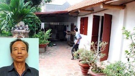 Khai quật tử thi vợ để điều tra người chồng - 1 Quách Văn Phan tại cơ quan điều tra và hiện trường vụ án.